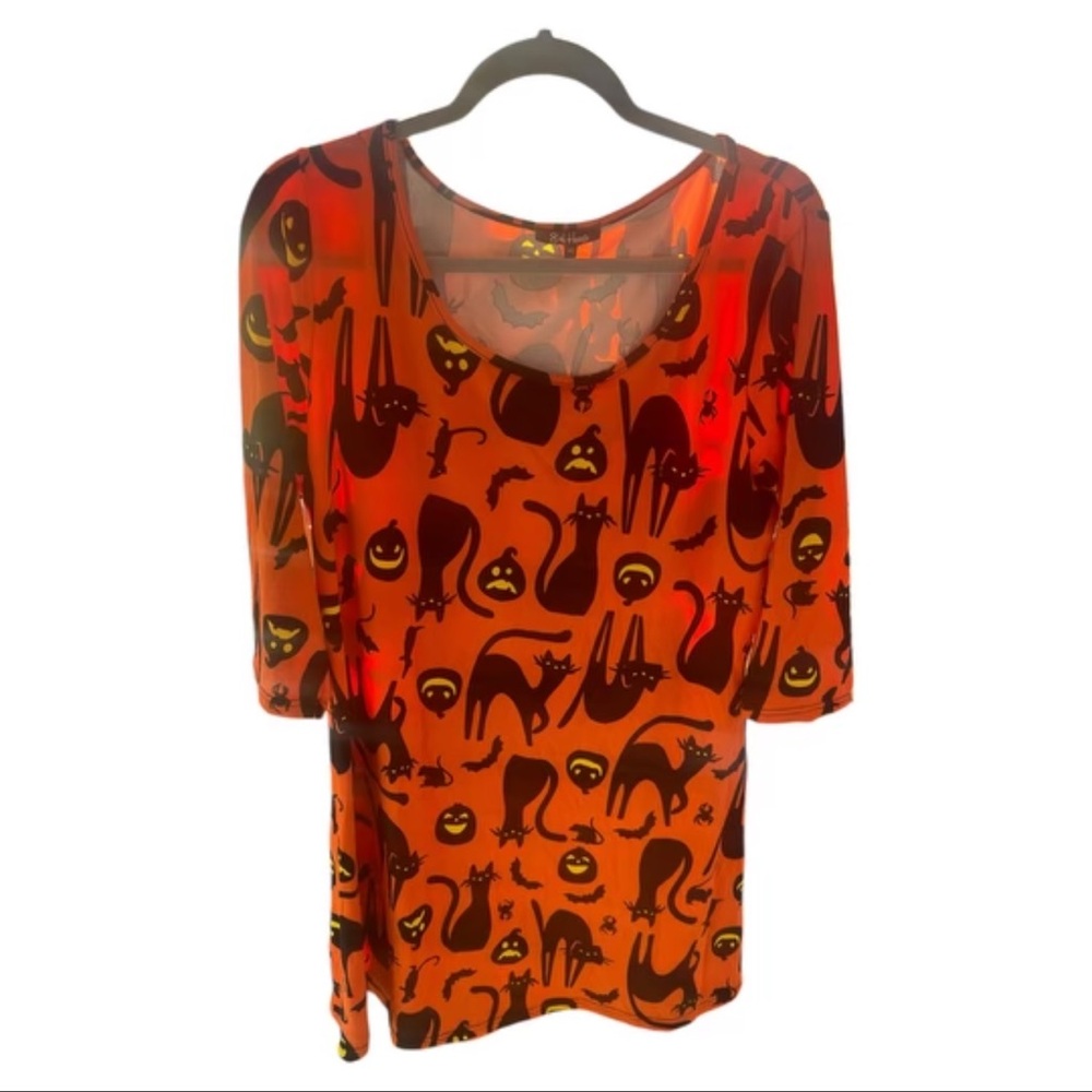 Cool Halloween AOP dress of Cats, Pumpkins, spiders, rats, & Bats.